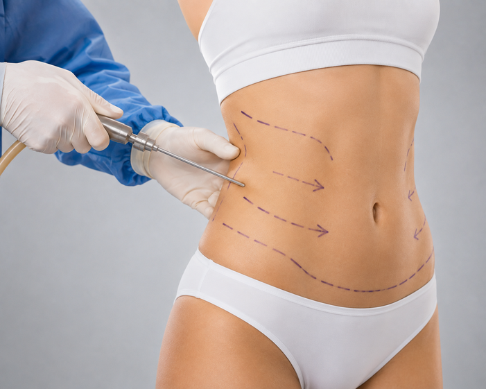 Surgeon consulting a patient about Waist Liposuction